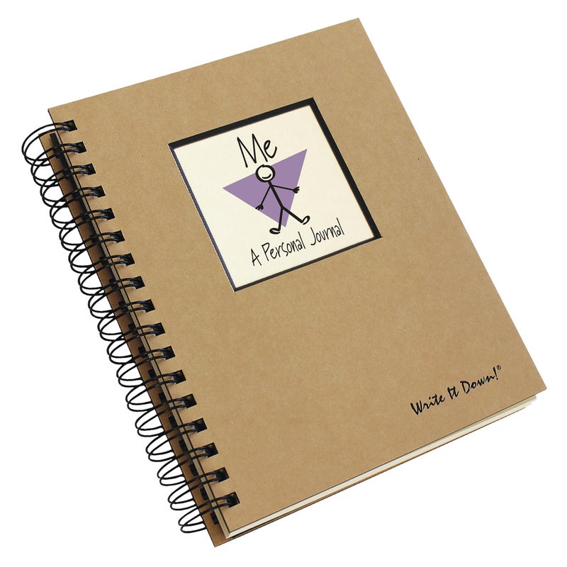 Write it Down series by Journals Unlimited, Guided Journal, Me, A Personal Journal, Full-size 7.5"x 9", Kraft Hard Cover, Made in USA - Image 2